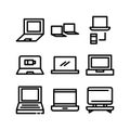 Laptop icon or logo isolated sign symbol vector illustration Royalty Free Stock Photo
