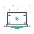 Mix icon for Laptop, microcomputer and display Royalty Free Stock Photo