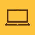 The laptop icon. Notebook symbol. Royalty Free Stock Photo