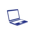 Laptop icon stock vector illustration flat design style