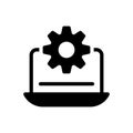 Laptop vector glyph flat icon Royalty Free Stock Photo