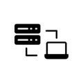 Laptop vector glyph flat  icon Royalty Free Stock Photo