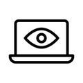 Laptop vector thin line icon Royalty Free Stock Photo