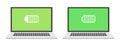 Laptop - Icons Hight and Medium levels batery