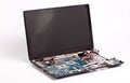 Laptop inside view Royalty Free Stock Photo