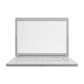 Laptop isolated frontal view