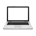 Laptop isolated notebook on white. Monitor screen and keyboard technology. Laptop modern computer design Royalty Free Stock Photo