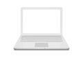 Laptop isolated white notebook on white. Monitor screen and keyboard technology. Laptop modern computer design Royalty Free Stock Photo