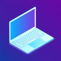 Laptop. Isometric Laptop. Created For Mobile, Web, Decor, Print Products, Application. Perfect for web design, banner and presenta