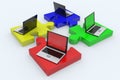 Laptop jigsaw puzzle. Royalty Free Stock Photo