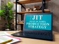 Laptop with JIT just in time production strategy.