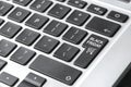 Laptop keyboard with Black Friday button. Online shopping Royalty Free Stock Photo