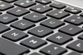 Laptop keyboard With Black Keys. Closeup Royalty Free Stock Photo