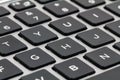 Laptop keyboard With Black Keys. Closeup Royalty Free Stock Photo