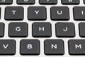 Laptop keyboard With Black Keys. Closeup Royalty Free Stock Photo