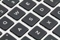 Laptop keyboard With Black Keys. Closeup Royalty Free Stock Photo