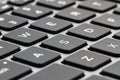 Laptop keyboard With Black Keys. Closeup Royalty Free Stock Photo