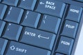 Laptop Keyboard in Blue Royalty Free Stock Photo