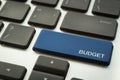 Laptop keyboard button with word BUDGET Royalty Free Stock Photo