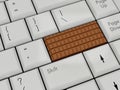 Laptop Keyboard With Chocolate