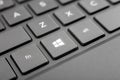 9/27/19 Nizhniy Novgorod, Russia. Laptop keyboard of computer running Windows 10 operating system, close-up macro start key