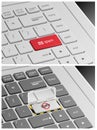 Laptop Keyboard with Spam Buttons