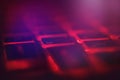 Laptop keyboard with red backlight. Buttons closeup Royalty Free Stock Photo