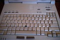 Laptop keyboard vintage tech backdrop