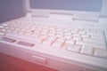 Laptop keyboard vintage tech background