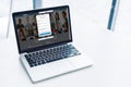 laptop with linkedin website