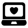 laptop, love communication black