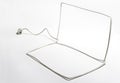 The laptop made of a white cable Royalty Free Stock Photo