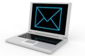 Laptop mail. Royalty Free Stock Photo