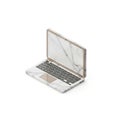 laptop marble computer isometric device Royalty Free Stock Photo