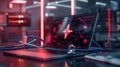 The laptop with medical interface.AI generated image Royalty Free Stock Photo