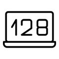 Laptop memory icon outline vector. Data mobile Royalty Free Stock Photo