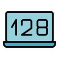 Laptop memory icon vector flat