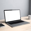 Realistic laptop screen mockup design template Royalty Free Stock Photo