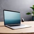Realistic laptop screen mockup design template Royalty Free Stock Photo