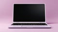 Laptop Mockup Pink Purple Background Royalty Free Stock Photo