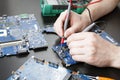 Laptop motherboard testing in service center