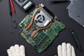 Laptop motherboard troubleshooting. Repairs broken laptop by engineer.