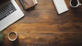 Laptop, Notebook, and Coffee, A Productive Workspace Setup Guide for Enhanced Efficiency and Focus, Achieving a Cal