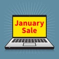 January Sale business concept