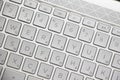 Laptop and notebook computer keyboard close-up, texts, keys Royalty Free Stock Photo