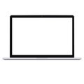 Laptop notebook computer with white empty screen vector icon eps10. Laptop realistic sign. notebok opened screen computer icon.