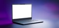 Laptop Notebook isolate blank screen display mockup pc. Copy space Royalty Free Stock Photo
