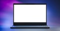 Laptop Notebook isolate blank screen display mockup pc. Copy space Royalty Free Stock Photo
