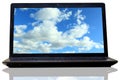 Laptop (notebook) with sky Royalty Free Stock Photo