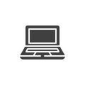 Laptop or Notebook vector icon Royalty Free Stock Photo